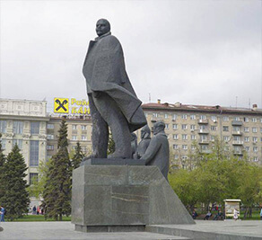 Monument à Lénine à Novossibirsk