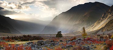 The valley of Chulyshman river. Siberia. Russia. The valley of Chulyshman river. Siberia. Russia.